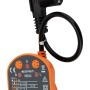 Zenitech - Tester Di Prese e Differenziali CATIII - Verifica Del Cablaggio 250V - Indicatore Di Assenza P/N/T - Rilevazione Investimenti P/T e P/N - Arancione