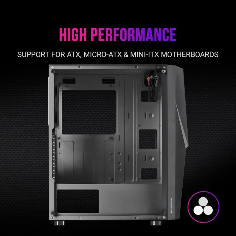 MARSGAMING Mars Gaming MC777, Case da Gioco PC, Infinity Mirror ARGB, Vetro Temperato, 2x Fan Chroma ARGB, Nero MARSGAMING Mars Gaming MC777, Case da Gioco PC, Infinity Mirror ARGB, Vetro Temperato, 2x Fan Chroma ARGB, Nero