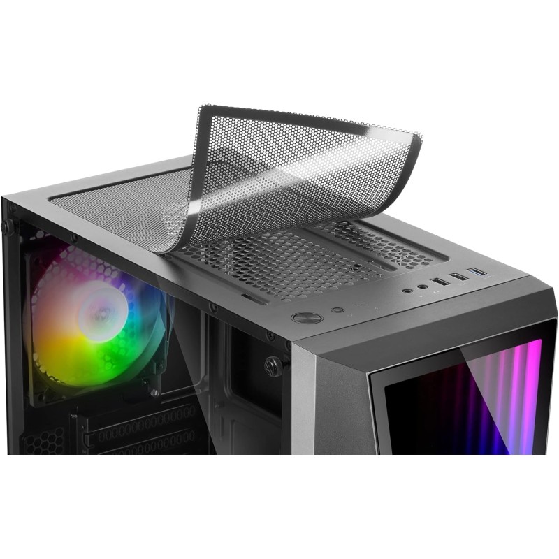 MARSGAMING Mars Gaming MC777, Case da Gioco PC, Infinity Mirror ARGB, Vetro Temperato, 2x Fan Chroma ARGB, Nero MARSGAMING Mars Gaming MC777, Case da Gioco PC, Infinity Mirror ARGB, Vetro Temperato, 2x Fan Chroma ARGB, Nero
