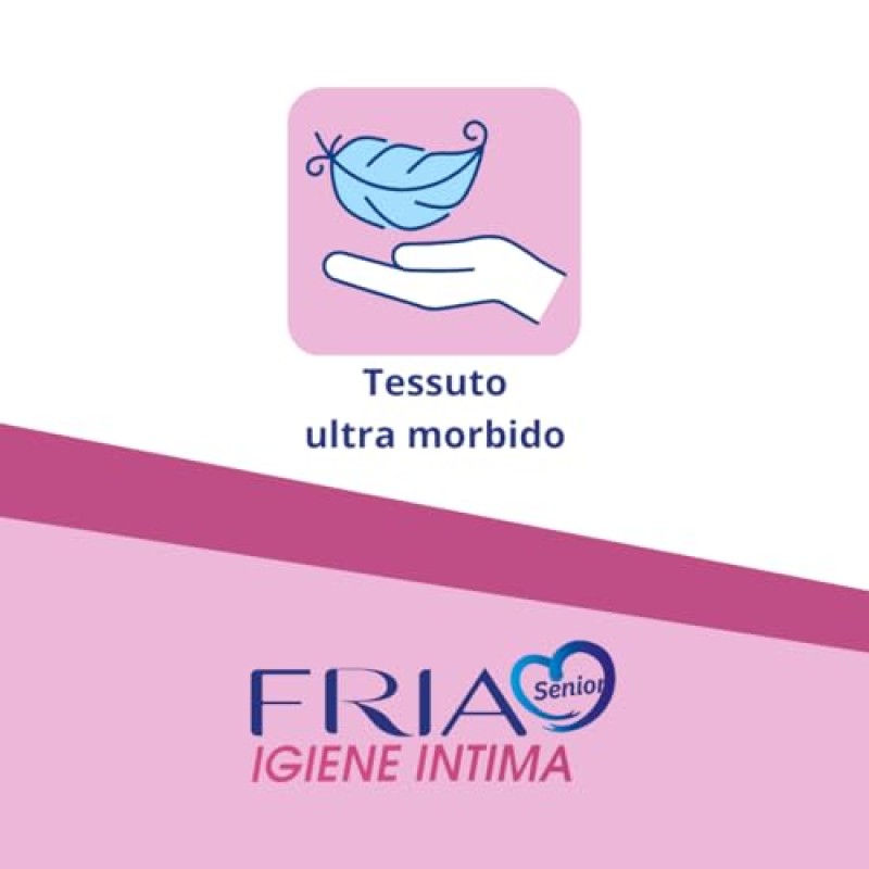 Salviette per l’Igiene Intima degli Anziani - con Estratti di Rosa Centifolia e Tiglio - Azione Riequilibrante - Antiodore - Formato: 60 Salviette - FRIA Senior - 60 unità (Confezione da 1)