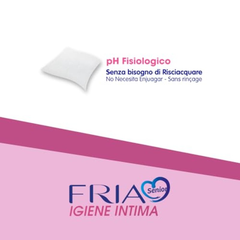 Salviette per l’Igiene Intima degli Anziani - con Estratti di Rosa Centifolia e Tiglio - Azione Riequilibrante - Antiodore - Formato: 60 Salviette - FRIA Senior - 60 unità (Confezione da 1)