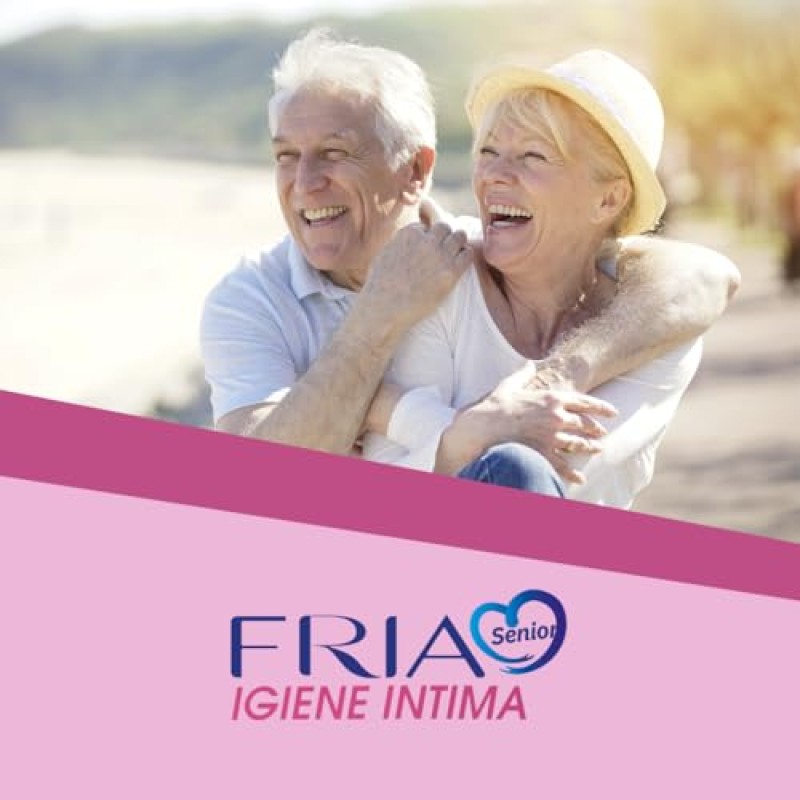 Salviette per l’Igiene Intima degli Anziani - con Estratti di Rosa Centifolia e Tiglio - Azione Riequilibrante - Antiodore - Formato: 60 Salviette - FRIA Senior - 60 unità (Confezione da 1)