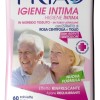 Salviette per l’Igiene Intima degli Anziani - con Estratti di Rosa Centifolia e Tiglio - Azione Riequilibrante - Antiodore - Formato: 60 Salviette - FRIA Senior - 60 unità (Confezione da 1)
