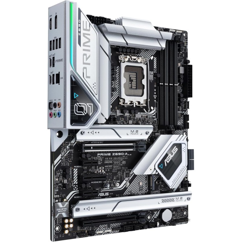 ASUS PRIME Z690-A Scheda Madre ATX, Intel Z690, LGA1700, DDR5, PCI 5.0, Intel 2.5Gb Ethernet, Realtek 7.1 Surround, 4xM.2, 4xSATA 6GB/s, 1xUSB 3.2 Gen 2x2, Armoury Crate, Aura Sync RGB - ATX ASUS PRIME Z690-A Scheda Madre ATX, Intel Z690, LGA1700, DDR5, PCI 5.0, Intel 2.5Gb Ethernet, Realtek 7.1 Surround, 4xM.2, 4xSATA 6GB/s, 1xUSB 3.2 Gen 2x2, Armoury Crate, Aura Sync RGB - ATX