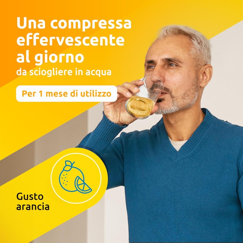 Supradyn Ricarica 50+ Integratore Multivitaminico Completo Vitamine E Minerali Con Vitamina B12, C, D, Zinco Per Stanchezza Fisica E Concentrazione Dai 50 Anni Uomo E Donna, 30 Compresse Effervescenti - 30 unità (Confezione da 1)
