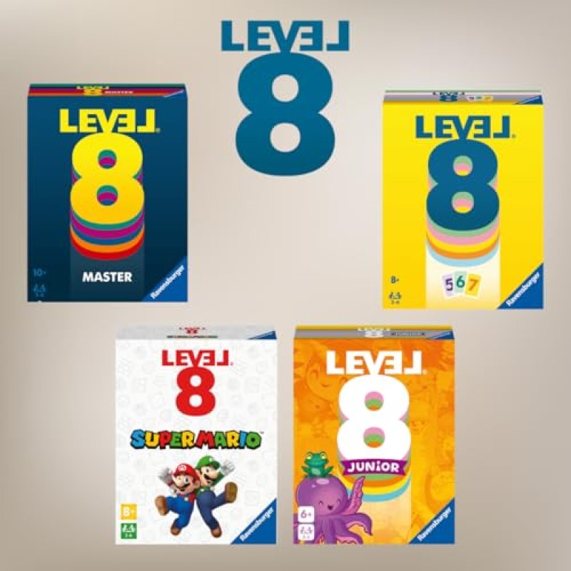 Ravensburger - Super Mario Level 8 | Giochi Di Carte Per Bambini 8 Anni | Gioco Super Mario Per Tutta La Famigli | 2-6 Giocatori | Giochi Di Carte Per Bambini