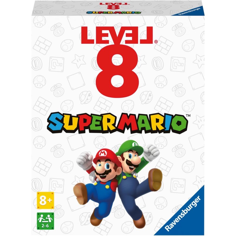 Ravensburger - Super Mario Level 8 | Giochi Di Carte Per Bambini 8 Anni | Gioco Super Mario Per Tutta La Famigli | 2-6 Giocatori | Giochi Di Carte Per Bambini