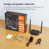 Tenda 4G03 Pro Router 4G LTE Cat4 Wireless N300Mbps, Router WiFi con SIM, Ricarica con Power Bank, Due Antenne Esterne, Porta LAN/WAN, Modem 4G SIM, Senza Configurazione, Plug&Play