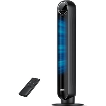 Dreo Ventilatore a torre silenzioso, 20 dB, distanza di lancio, 10 m, 4 velocità, 4 modalità, timer 8 ore, ventilatore oscillante a 90° con telecomando di raffreddamento per camera da letto, Nomad One - Nero Dreo Ventilatore a torre silenzioso, 20 dB, distanza di lancio, 10 m, 4 velocità, 4 modalità, timer 8 ore, ventilatore oscillante a 90° con telecomando di raffreddamento per camera da letto, Nomad One - Nero