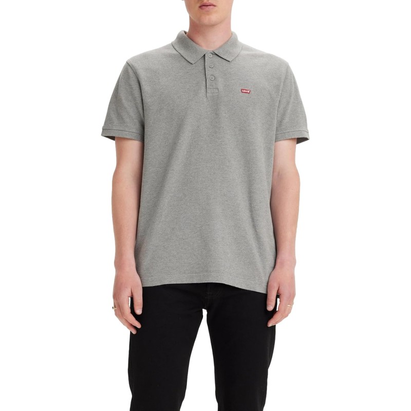 Levi's Housemark Polo T-Shirt Uomo - XS Medium Grey Heather Levi's Housemark Polo T-Shirt Uomo - XS Medium Grey Heather