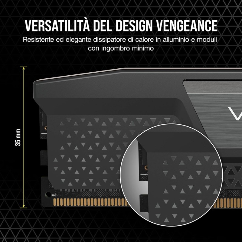 CORSAIR VENGEANCE DDR5 RAM 32GB (2x16GB) 5200MHz CL40 Intel XMP Compatibile iCUE Memoria per Computer - Nero (CMK32GX5M2B5200C40) - 32GB (2x16GB) Nero CORSAIR VENGEANCE DDR5 RAM 32GB (2x16GB) 5200MHz CL40 Intel XMP Compatibile iCUE Memoria per Computer - Nero (CMK32GX5M2B5200C40) - 32GB (2x16GB) Nero