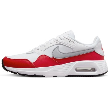 NIKE Air Max Sc Leather, Sneaker Uomo - 38.5 EU White Wolf Grey University Red Black