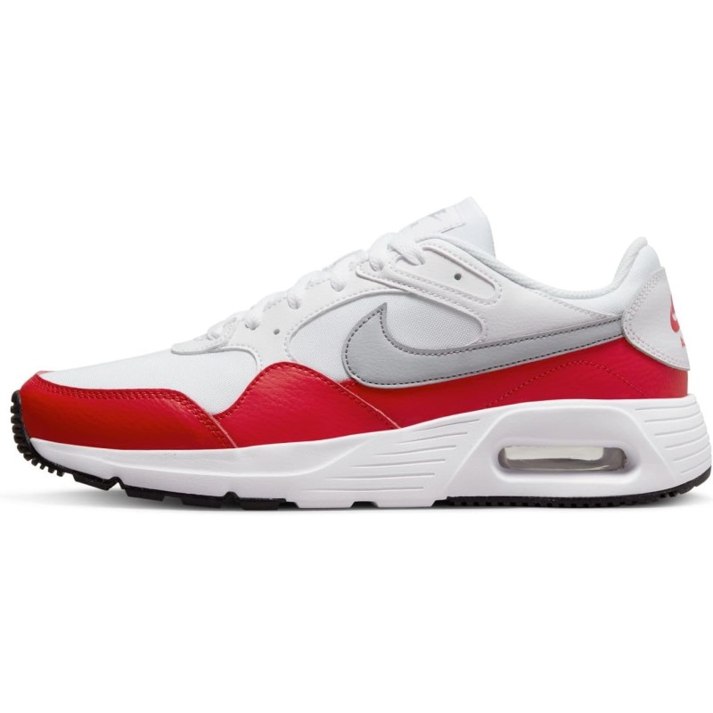 NIKE Air Max Sc Leather, Sneaker Uomo - 38.5 EU White Wolf Grey University Red Black NIKE Air Max Sc Leather, Sneaker Uomo - 38.5 EU White Wolf Grey University Red Black