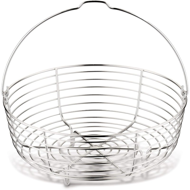 Lagostina Briosa Lagoeasy'Up Pentola a Pressione, 5 L, Acciaio Inox 18/10 & Cestello in filo, Accessorio per Pentola a Pressione capacità 5/6 Litri, Acciaio Inox, Diametro 19 cm - 5L Lagostina Briosa Lagoeasy'Up Pentola a Pressione, 5 L, Acciaio Inox 18/10 & Cestello in filo, Accessorio per Pentola a Pressione capacità 5/6 Litri, Acciaio Inox, Diametro 19 cm - 5L