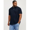 JACK & JONES Polo Plain Shirt Collar Polo - 6XL Plus Marina JACK & JONES Polo Plain Shirt Collar Polo - 6XL Plus Marina