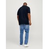 JACK & JONES Polo Plain Shirt Collar Polo - 6XL Plus Marina JACK & JONES Polo Plain Shirt Collar Polo - 6XL Plus Marina