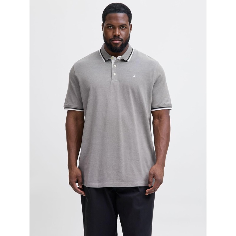 JACK & JONES Polo Plain Shirt Collar Polo - 6XL Plus Marina JACK & JONES Polo Plain Shirt Collar Polo - 6XL Plus Marina