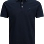 JACK & JONES Polo Plain Shirt Collar Polo - 6XL Plus Marina