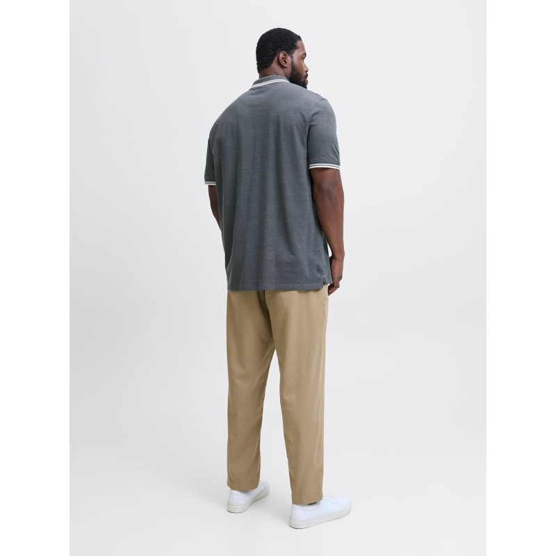 JACK & JONES Polo Plain Shirt Collar Polo - 5XL Plus Marina JACK & JONES Polo Plain Shirt Collar Polo - 5XL Plus Marina