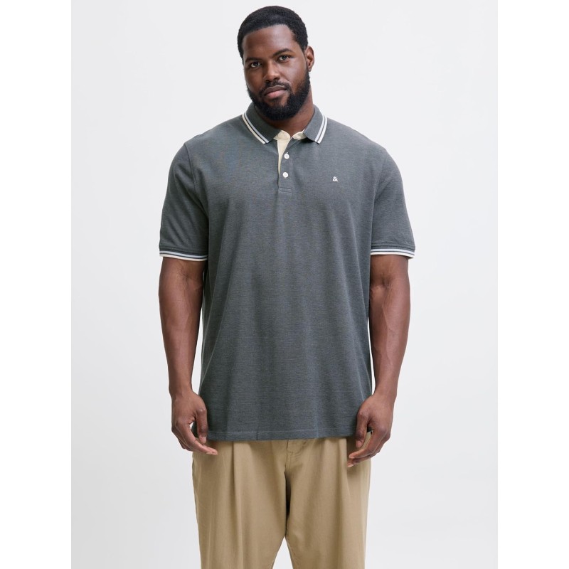 JACK & JONES Polo Plain Shirt Collar Polo - 5XL Plus Marina JACK & JONES Polo Plain Shirt Collar Polo - 5XL Plus Marina