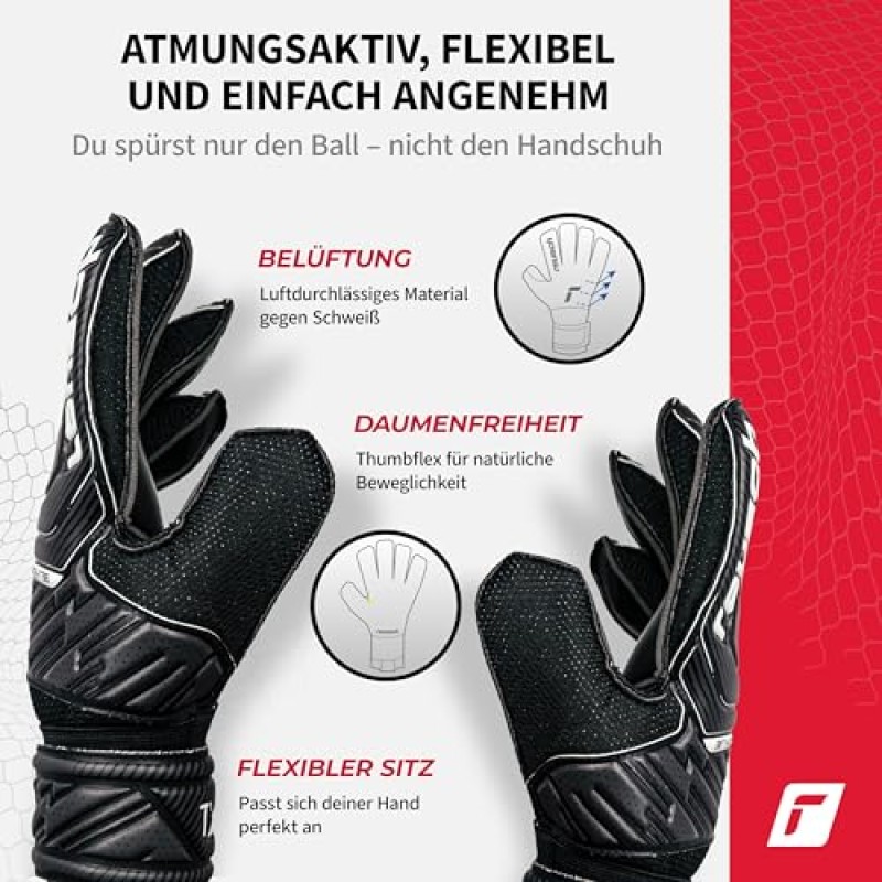 Reusch Attrakt Solid, Guanti da Portiere Unisex Adulto - 10 Nero Reusch Attrakt Solid, Guanti da Portiere Unisex Adulto - 10 Nero