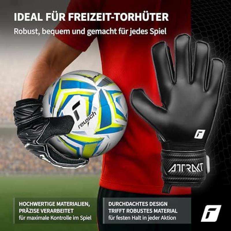 Reusch Attrakt Solid, Guanti da Portiere Unisex Adulto - 10 Nero Reusch Attrakt Solid, Guanti da Portiere Unisex Adulto - 10 Nero
