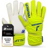 Reusch Attrakt Junior-Guanti da Portiere Unisex con Cuciture Esterne E Rivestimento Solido, Adatti per Tutte Le Superfici del Campo da Gioco, Calcio per Bambini Ragazzo - 5 giallo-blu