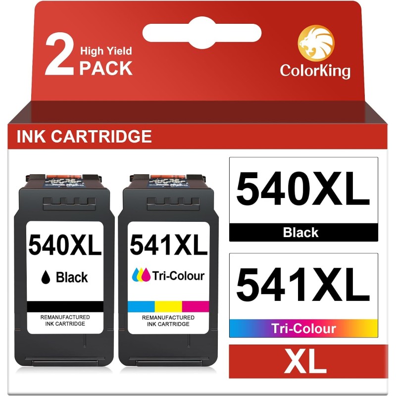 ColorKing PG-540XL CL-541XL Compatibile per Cartucce Canon 540 541 XL