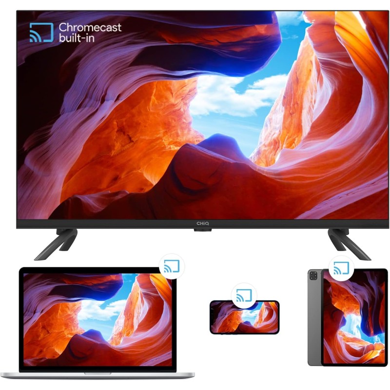 CHiQ L32G7L, 32 Pollici Smart TV, Android 11, HD, Frameless TV, Netflix, Prime Video, Youtube, HDR10, 2.4/5G Wi-Fi, Bluetooth5.0, Chromecast, Google Assistant, DVB-T2/T/S2 - 32” CHiQ L32G7L, 32 Pollici Smart TV, Android 11, HD, Frameless TV, Netflix, Prime Video, Youtube, HDR10, 2.4/5G Wi-Fi, Bluetooth5.0, Chromecast, Google Assistant, DVB-T2/T/S2 - 32”