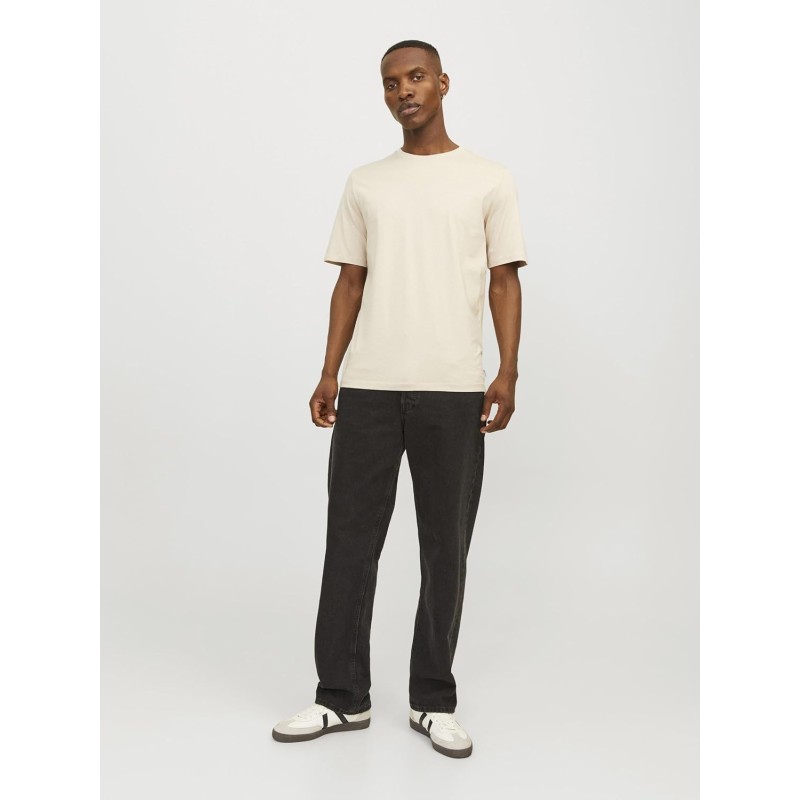 JACK & JONES Jjeorganic Basic Tee SS O-Neck Noos T-Shirt Uomo - XS Moonbeam/Detail: Slim