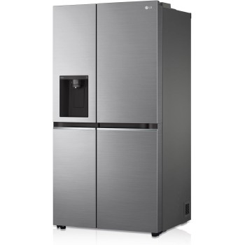 LG GSLV70PZTD Frigorifero Americano Side-by-Side, Total No Frost, 635L, Classe D, Wi-Fi, Frigorifero con Dispenser Acqua e Ghiaccio con Allaccio, Door & Linear Cooling, Platinum Silver - 635 L Grey
