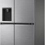 LG GSLV70PZTD Frigorifero Americano Side-by-Side, Total No Frost, 635L, Classe D, Wi-Fi, Frigorifero con Dispenser Acqua e Ghiaccio con Allaccio, Door & Linear Cooling, Platinum Silver - 635 L Grey