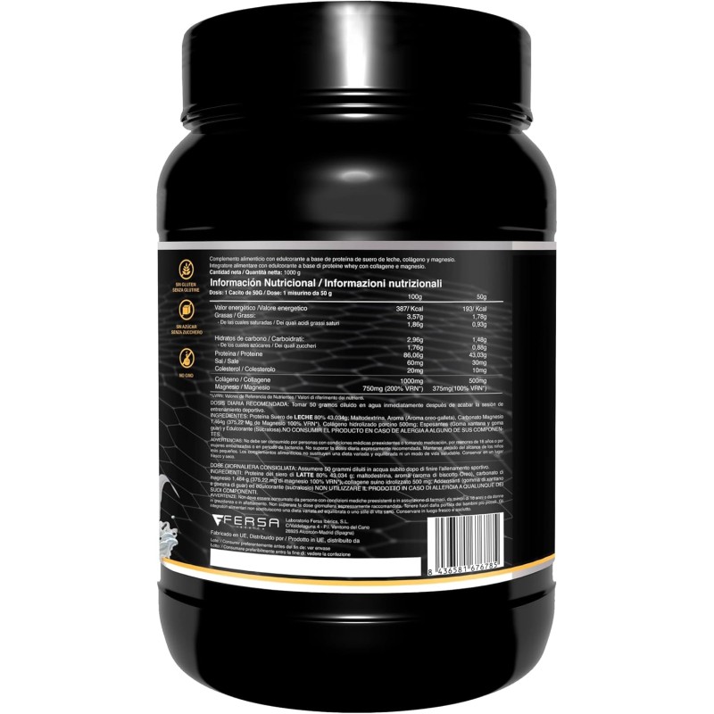 Healthy Fusion Whey Protein, Proteine del siero del latte pure con collagene e magnesio, Migliora i tuoi allenamenti, Proteggi e aumenta la massa muscolare, 1000 g di proteine (gusto biscotto) Healthy Fusion Whey Protein, Proteine del siero del latte pure con collagene e magnesio, Migliora i tuoi allenamenti, Proteggi e aumenta la massa muscolare, 1000 g di proteine (gusto biscotto)