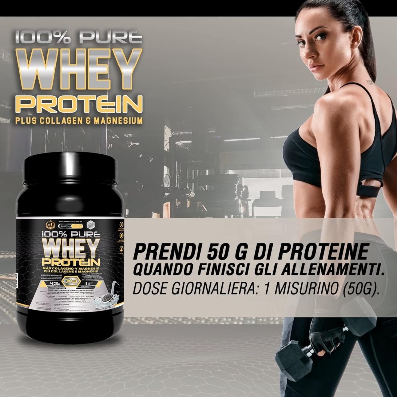 Healthy Fusion Whey Protein, Proteine del siero del latte pure con collagene e magnesio, Migliora i tuoi allenamenti, Proteggi e aumenta la massa muscolare, 1000 g di proteine (gusto biscotto) Healthy Fusion Whey Protein, Proteine del siero del latte pure con collagene e magnesio, Migliora i tuoi allenamenti, Proteggi e aumenta la massa muscolare, 1000 g di proteine (gusto biscotto)