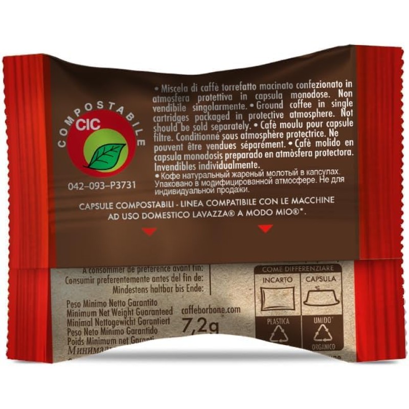 Caffè Borbone Don Carlo Compostabile, Miscela Rossa - 100 Capsule - Compatibili con le Macchine ad uso domestico Lavazza* A Modo Mio* - Miscela Rossa Caffè Borbone Don Carlo Compostabile, Miscela Rossa - 100 Capsule - Compatibili con le Macchine ad uso domestico Lavazza* A Modo Mio* - Miscela Rossa