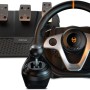 Krom K-WHEEL PRO - NXKROMKWHLPRO - Set volante, pedali e leva del cambio, palette al volante, 3 modalità di sensibilità, PC, PS3, PS4, XBOX ONE e SWITCH, nero