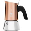 Bialetti Caffettiera New Venus 2 tazze, manico antiscottatura, non adatta all'induzione, 2 tazze (85 ml), acciaio inossidabile, colore - rame, potenza - 3600 - 2 tazze