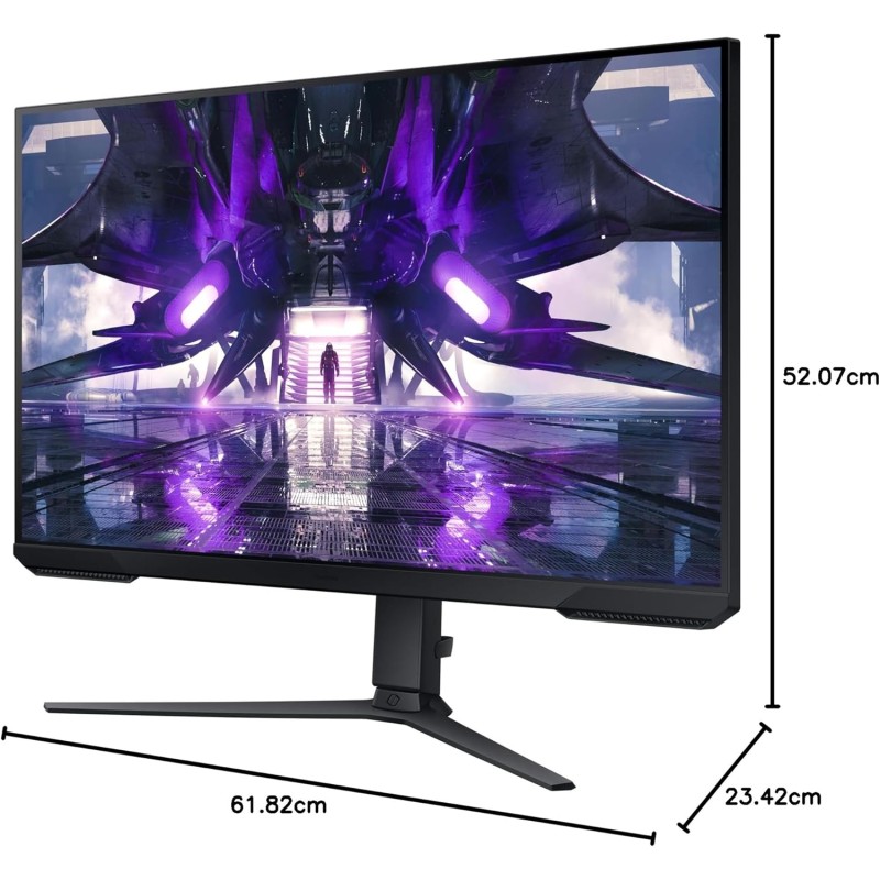 Samsung Monitor Gaming Odyssey G3 (S27AG322), Flat, 27", 1920x1080 (Full HD), VA, 165 Hz, 1 ms, FreeSync Premium, HDMI, Display Port, Ingresso Audio, HAS, Pivot, Flicker Free, Eye Saver Mode - 27''