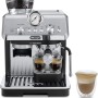 De'Longhi LA SPECIALISTA ARTE EC9155.MB Macchina da caffè Manuale, 3 Ricette Preimpostate, Controllo Attivo della Temperatura, 8 Livelli di Macinazione, Lancia MyLatte Art, incluso KIT BARISTA, Nera - Argento Nero