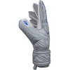 Reusch Attrakt Grip Finger Support Guanti da portiere per adulti con protezione delle dita per tutte le superfici dei campi da gioco - 9 grigio-blu-giallo