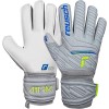 Reusch Attrakt Grip Finger Support Guanti da portiere per adulti con protezione delle dita per tutte le superfici dei campi da gioco - 9 grigio-blu-giallo