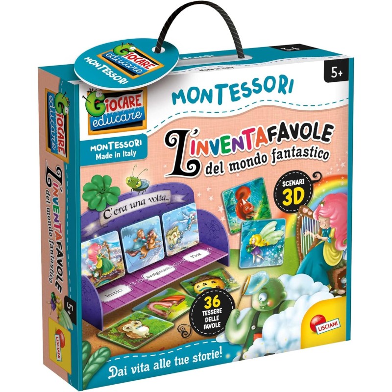 Liscianigiochi- Montessori l'Inventafavole del Mondo Fantastico, 95216
