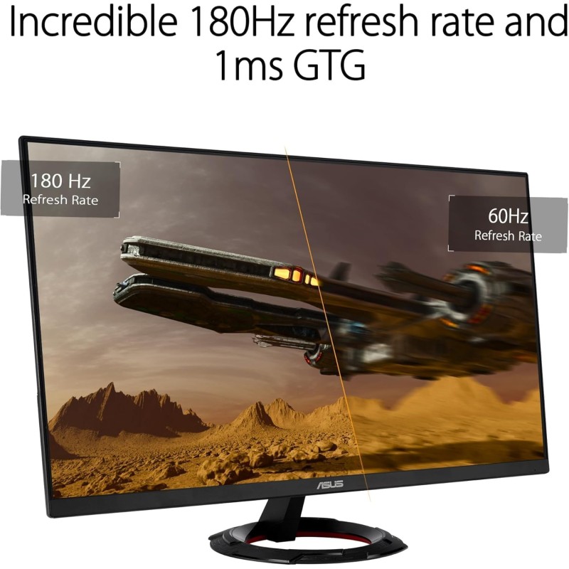 ASUS TUF Gaming VG249Q3R Monitor 23,8", Full HD IPS (1920x1080), 1 ms (GTG), 180Hz, Tecnologia Extreme Low Motion Blur, FreeSync, 100% sRGB, Nero ASUS TUF Gaming VG249Q3R Monitor 23,8", Full HD IPS (1920x1080), 1 ms (GTG), 180Hz, Tecnologia Extreme Low Motion Blur, FreeSync, 100% sRGB, Nero
