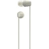 SONY WI-C100 - Cuffie Wireless Bluetooth, Fino a 25 Ore di Autonomia, Microfono Integrato per Telefonate, Compatibile con Assistente Vocale (Crema) - Crema