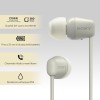 SONY WI-C100 - Cuffie Wireless Bluetooth, Fino a 25 Ore di Autonomia, Microfono Integrato per Telefonate, Compatibile con Assistente Vocale (Crema) - Crema