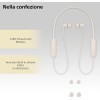 SONY WI-C100 - Cuffie Wireless Bluetooth, Fino a 25 Ore di Autonomia, Microfono Integrato per Telefonate, Compatibile con Assistente Vocale (Crema) - Crema