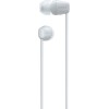 Sony WI-C100 - Cuffie wireless bluetooth, Fino a 25 ore di autonomia, Microfono integrato per telefonate, Compatibile con assistente vocale (Bianco), Unica - Bianco