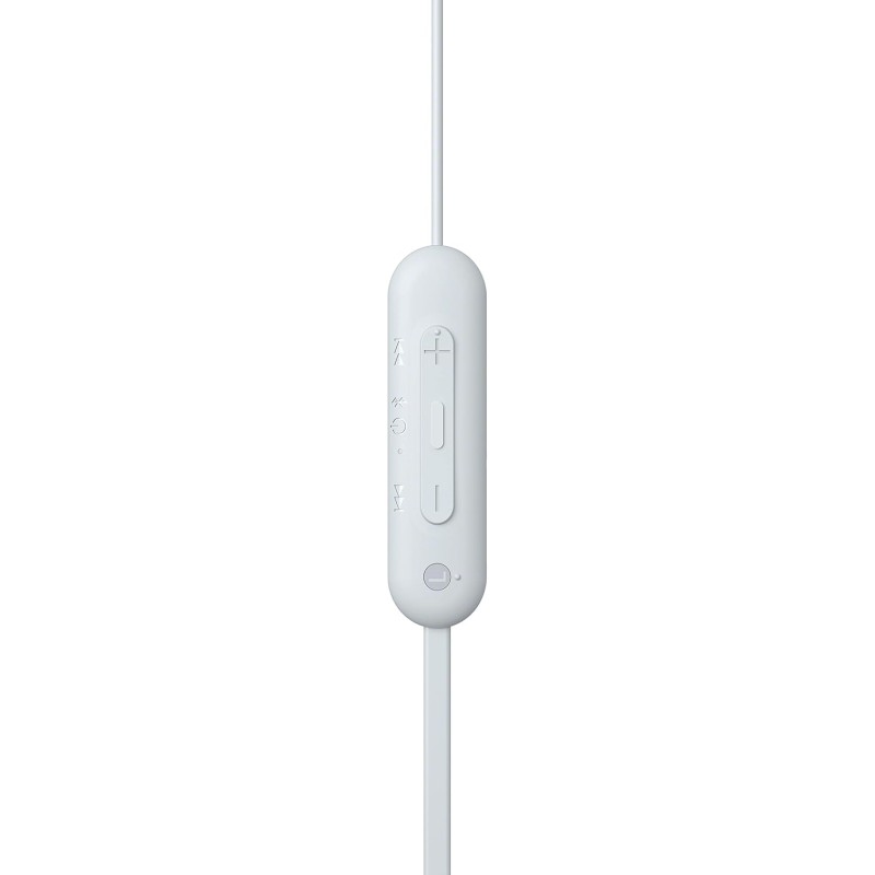 Sony WI-C100 - Cuffie wireless bluetooth, Fino a 25 ore di autonomia, Microfono integrato per telefonate, Compatibile con assistente vocale (Bianco), Unica - Bianco