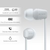 Sony WI-C100 - Cuffie wireless bluetooth, Fino a 25 ore di autonomia, Microfono integrato per telefonate, Compatibile con assistente vocale (Bianco), Unica - Bianco