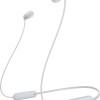 Sony WI-C100 - Cuffie wireless bluetooth, Fino a 25 ore di autonomia, Microfono integrato per telefonate, Compatibile con assistente vocale (Bianco), Unica - Bianco